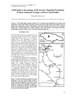 Field guide to the geology of the Eocene Chapelton Formation