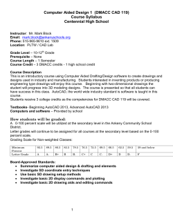 CHS CAD 1-CAD 119 DMACC Syllabus 2016-17