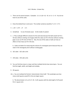 Math Unit 1 Review Answer Key