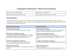 Learning Targets - Elmbrook Schools