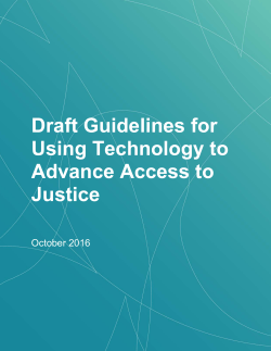 Draft Guidelines for Using Technology to Advance Access to Justice