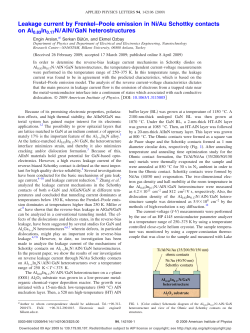 Leakage current by Frenkel–Poole emission in Ni/Au Schottky