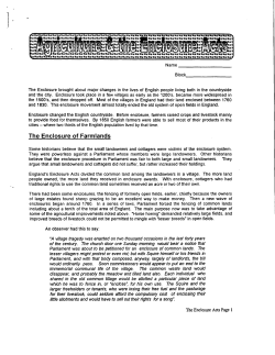 The Enclosure of Farmlands