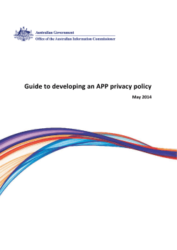 Guide to developing an APP privacy policy