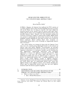 bilski and the ambiguity of “an unpatentable abstract