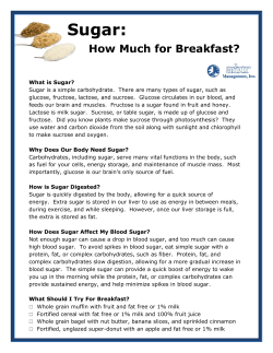 Sugar: How Much For Breakfast?