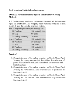 FA 6 Inventory Methods.handout.pencast LO1 LO3 Periodic