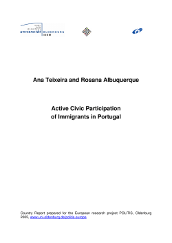Ana Teixeira and Rosana Albuquerque Active Civic Participation of