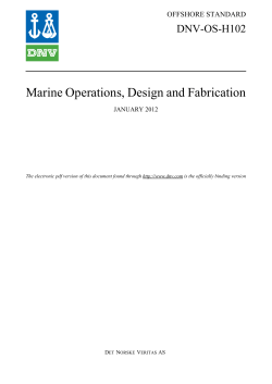DNV-OS-H102: Marine Operations, Design and Fabrication