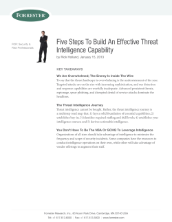Five Steps To Build An Effective Threat