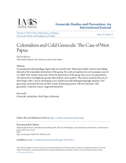 Colonialism and Cold Genocide: The Case of