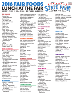 2016 fair foods