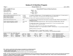 Sodexo K-12 Nutrition Program