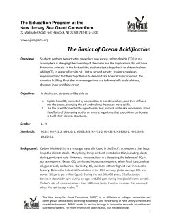Ocean Acidification - New Jersey Sea Grant Consortium