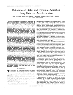 Detection of Static and Dynamic Activities Using Uniaxial
