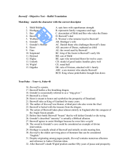 Beowulf &ndash; Objective Test &ndash; Raffel Translation Matching &ndash; match the