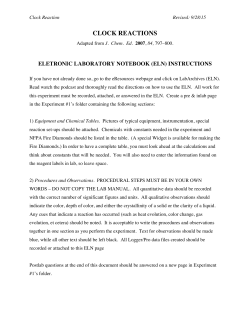 clock reactions - Faculty Websites