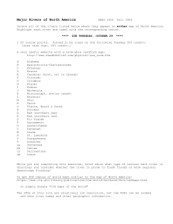 Major Rivers of Central North America