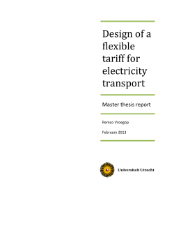 Design of a flexible tariff for electricity transport