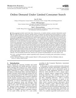 Online Demand Under Limited Consumer Search