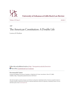 The American Constitution: A Double Life