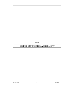 MODEL CONCESSION AGREEMENT
