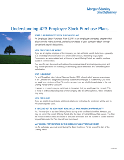 Understanding 423 Employee Stock Purchase Plans