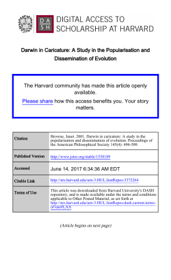 Darwin in Caricature: A Study in the Popularisation and