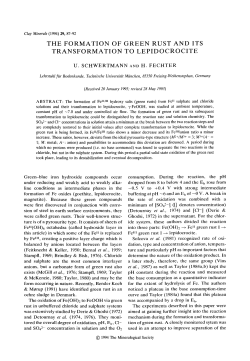 the formation of green rust and its transformation to lepidocrocite