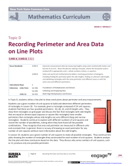 Recording Perimeter and Area Data on Line Plots
