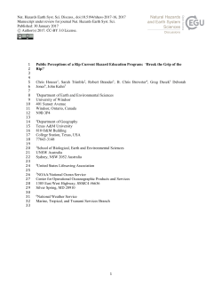 1 Public Perceptions of a Rip Current Hazard Education Program