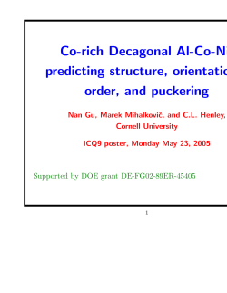 Co-rich Decagonal Al-Co-Ni: predicting structure