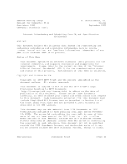 Internet Calendaring and Scheduling Core Object Specification