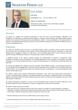 Joel Zeldin - Shartsis Friese LLP