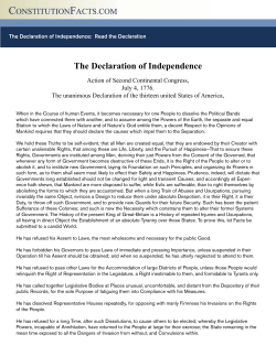 The Declaration of Independence