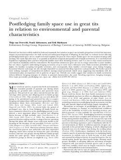 Postfledging family space use in great tits in