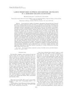 large herbivores suppress decomposer abundance in a semiarid