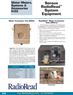 Sensus RadioRead&trade; System Equipment Page