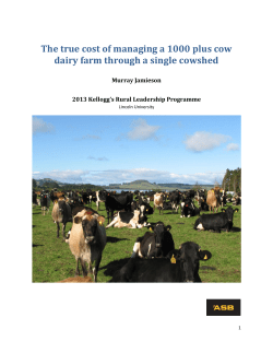 The true cost of managing a 1000 plus cow dairy farm through a