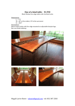 One of a kind table