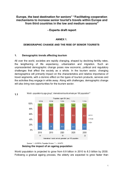Demographic change and the rise of senior tourists