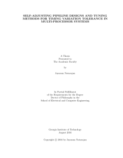 self-adjusting pipeline designs and tuning methods for timing