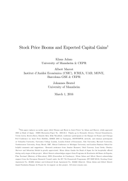 Stock Price Booms and Expected Capital Gains