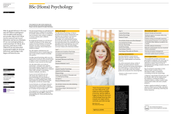 BSc (Hons) Psychology