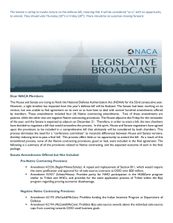 The Senate is voting to invoke cloture on the defense bill, meaning