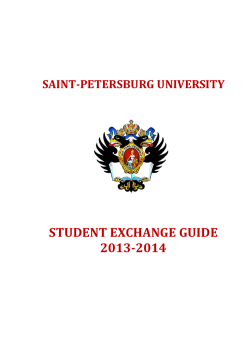 STUDENT EXCHANGE GUIDE 2013-2014