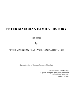 peter maughan family history