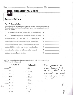 oxidation numbers