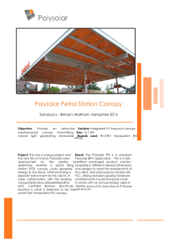 Polysolar Petrol Station Canopy