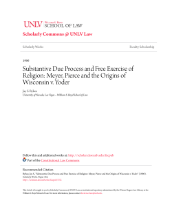 Substantive Due Process and Free Exercise of Religion